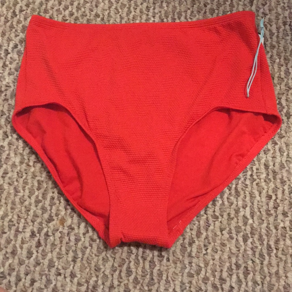 New Red High Waisted Swim Bottom